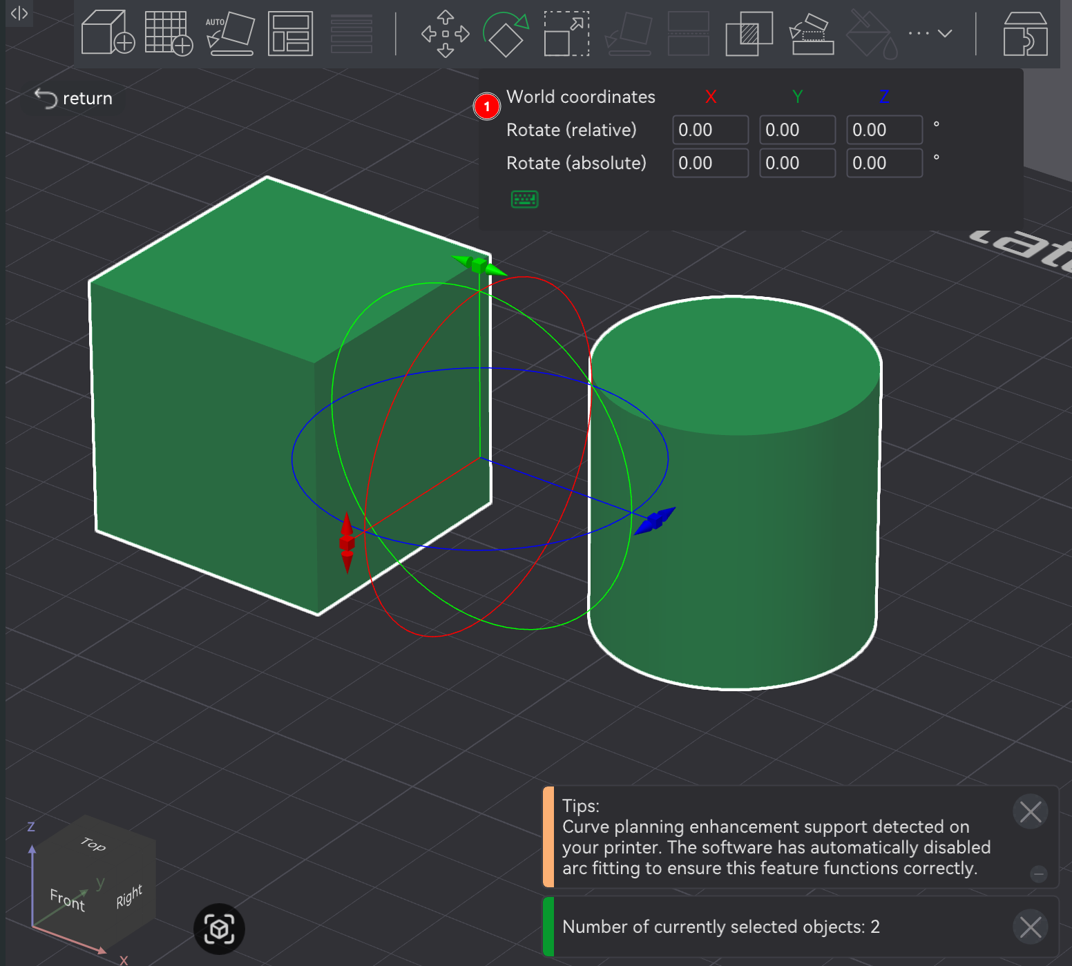 Bambu Studio Prepare screen rotation parameters