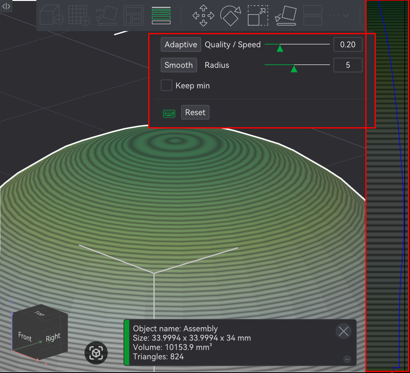 Bambu Studio Prepare screen variable height tool parameters
