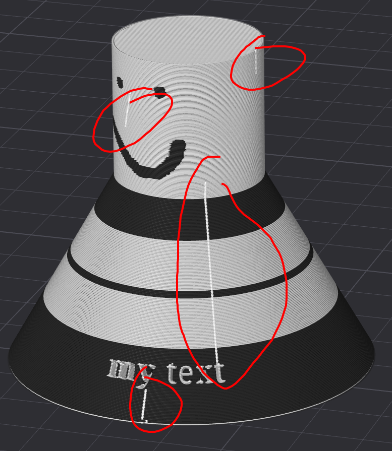 Bambu Studio Preview screen object seam aligned example