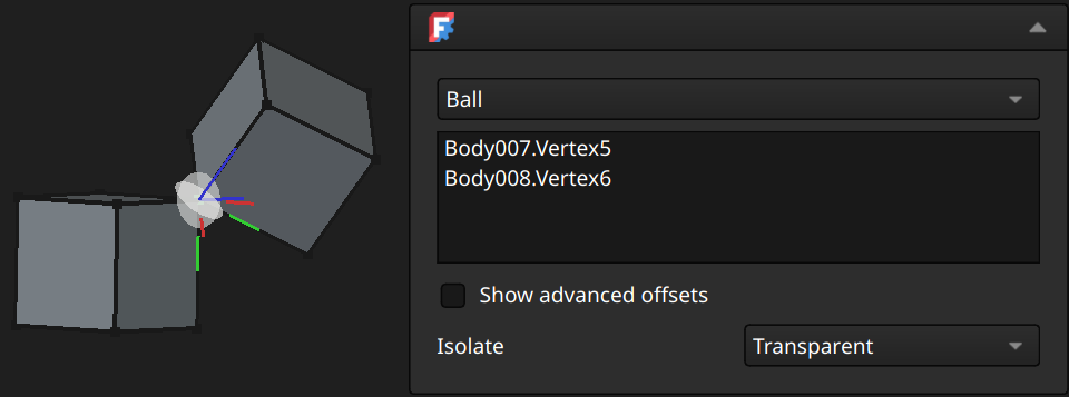 FreeCAD Assembly workbench ball joint example