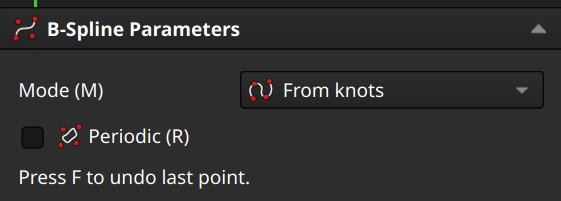 FreeCAD sketcher workbench b-spline parameters